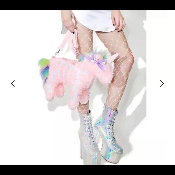 *RARE* DollsKill Pink Unicorn Handbag - Picture 2 of 2
